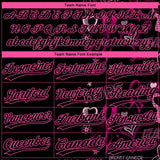 Custom Black Pink Pink Ribbon Breast Cancer Awareness Month Women Health Care Support Two-Button Unisex Softball Jersey