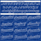 Custom Royal-White Raglan Sleeves Distressed Fragment Brush Stroke Two-Button Unisex Softball Jersey