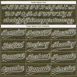 Custom Olive-White Raglan Sleeves Distressed Fragment Brush Stroke Two-Button Unisex Softball Jersey