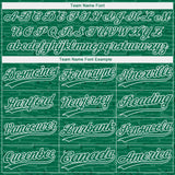 Custom Kelly Green-White Raglan Sleeves Distressed Fragment Brush Stroke Two-Button Unisex Softball Jersey