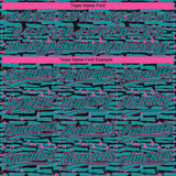 Custom Teal Black-Pink Raglan Sleeves Distressed Fragment Brush Stroke Two-Button Unisex Softball Jersey