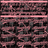 Custom Black-Medium Pink Raglan Sleeves Neon Lightning Crackle Two-Button Unisex Softball Jersey