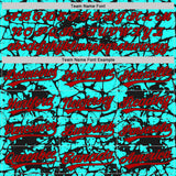 Custom Aqua Red-Black Abstract Network Crackle 3D Pattern Two-Button Unisex Softball Jersey