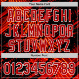 Custom Black Red-White Abstract Grunge Splatter Wave 3D Pattern Two-Button Unisex Softball Jersey