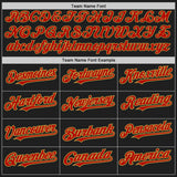 Custom Black Red-Old Gold Pinstripe Authentic Split Fashion Baseball Jersey