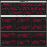 Custom Black Cream-Crimson Pinstripe Authentic Split Fashion Baseball Jersey