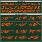 Custom Green White-Orange Pinstripe Authentic Split Fashion Baseball Jersey