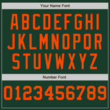 Custom Green White-Orange Pinstripe Authentic Split Fashion Baseball Jersey