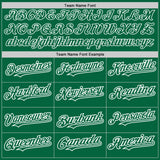 Custom Kelly Green White-Kelly Green Pinstripe Authentic Split Fashion Baseball Jersey