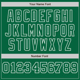 Custom Kelly Green White-Kelly Green Pinstripe Authentic Split Fashion Baseball Jersey