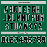 Custom Kelly Green White-Black Pinstripe Authentic Split Fashion Baseball Jersey