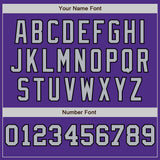 Custom Purple Gray-Black Pinstripe Authentic Split Fashion Baseball Jersey
