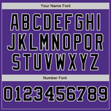 Custom Purple Gray-Black Pinstripe Authentic Split Fashion Baseball Jersey