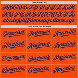 Custom Orange White-Royal Pinstripe Authentic Split Fashion Baseball Jersey