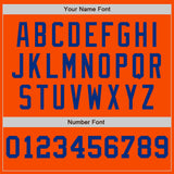 Custom Orange White-Royal Pinstripe Authentic Split Fashion Baseball Jersey