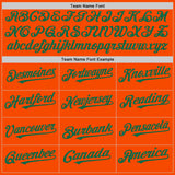 Custom Orange White-Kelly Green Pinstripe Authentic Split Fashion Baseball Jersey