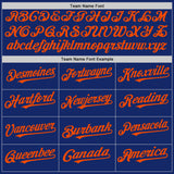 Custom Royal White-Orange Pinstripe Authentic Split Fashion Baseball Jersey