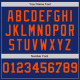 Custom Royal White-Orange Pinstripe Authentic Split Fashion Baseball Jersey