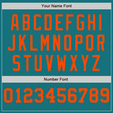 Custom Teal White-Orange Pinstripe Authentic Split Fashion Baseball Jersey