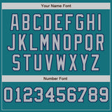 Custom Teal Gray-Navy Pinstripe Authentic Split Fashion Baseball Jersey