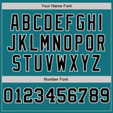 Custom Teal White-Black Pinstripe Authentic Split Fashion Baseball Jersey