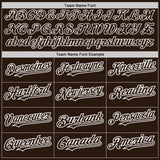 Custom Brown White-Brown Pinstripe Authentic Split Fashion Baseball Jersey