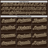 Custom Brown Cream-Brown Pinstripe Authentic Split Fashion Baseball Jersey