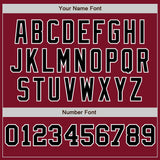 Custom Crimson White-Black Pinstripe Authentic Split Fashion Baseball Jersey