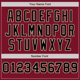 Custom Crimson Cream-Black Pinstripe Authentic Split Fashion Baseball Jersey