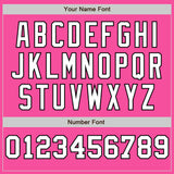 Custom Pink White-Black Pinstripe Authentic Split Fashion Baseball Jersey