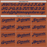 Custom Texas Orange White-Navy Pinstripe Authentic Split Fashion Baseball Jersey
