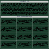 Custom Green Black-White Authentic Split Fashion Baseball Jersey
