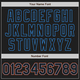 Custom White Black Powder Blue-Orange Split Ripped Pattern Baseball Pullover Sweatshirt Hoodie