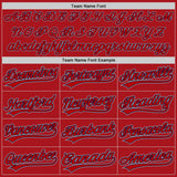 Custom White Red Navy-Gray Split Ripped Pattern Baseball Pullover Sweatshirt Hoodie