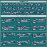 Custom Teal Gray Navy-White Split Ripped Pattern Baseball Pullover Sweatshirt Hoodie