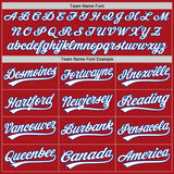 Custom Red White-Royal Pinstripe Split Ripped Pattern Baseball Pullover Sweatshirt Hoodie