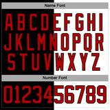 Custom Black Red-White Split Fashion Hockey Lace Neck Jersey