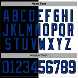 Custom Black Royal-White Split Fashion Hockey Lace Neck Jersey