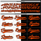 Custom Black Orange-White Split Fashion Hockey Lace Neck Jersey