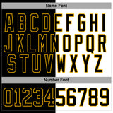 Custom Black Gold-White Split Fashion Hockey Lace Neck Jersey