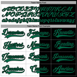 Custom Black Kelly Green-White Split Fashion Hockey Lace Neck Jersey