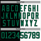 Custom Black Kelly Green-White Split Fashion Hockey Lace Neck Jersey