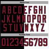Custom Black Crimson-White Split Fashion Hockey Lace Neck Jersey