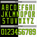 Custom Black Neon Green-White Split Fashion Hockey Lace Neck Jersey