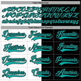 Custom Black Aqua-White Split Fashion Hockey Lace Neck Jersey