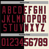 Custom Black Crimson-Cream Split Fashion Hockey Lace Neck Jersey