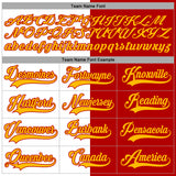 Custom Red Gold-White Split Fashion Hockey Lace Neck Jersey