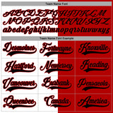 Custom Red Black-White Split Fashion Hockey Lace Neck Jersey
