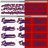 Custom Red Royal-White Split Fashion Hockey Lace Neck Jersey