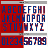 Custom Red Royal-White Split Fashion Hockey Lace Neck Jersey